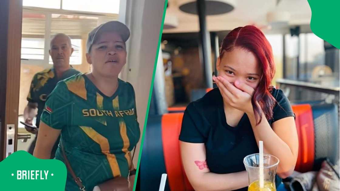 A woman pranked her parents. A woman pranked her parents.