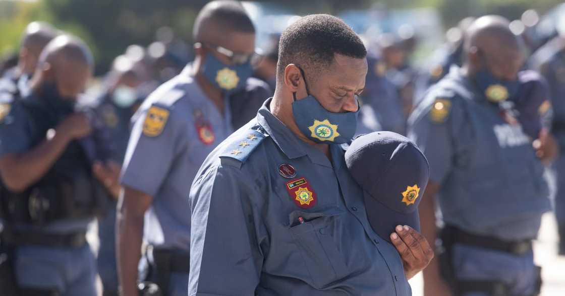 Additional deployed members of the South African Police Services (SAPS) at the parade inspection by the Minister of Police Additional deployed members of the South African Police Services (SAPS) at the parade inspection by the Minister of Police