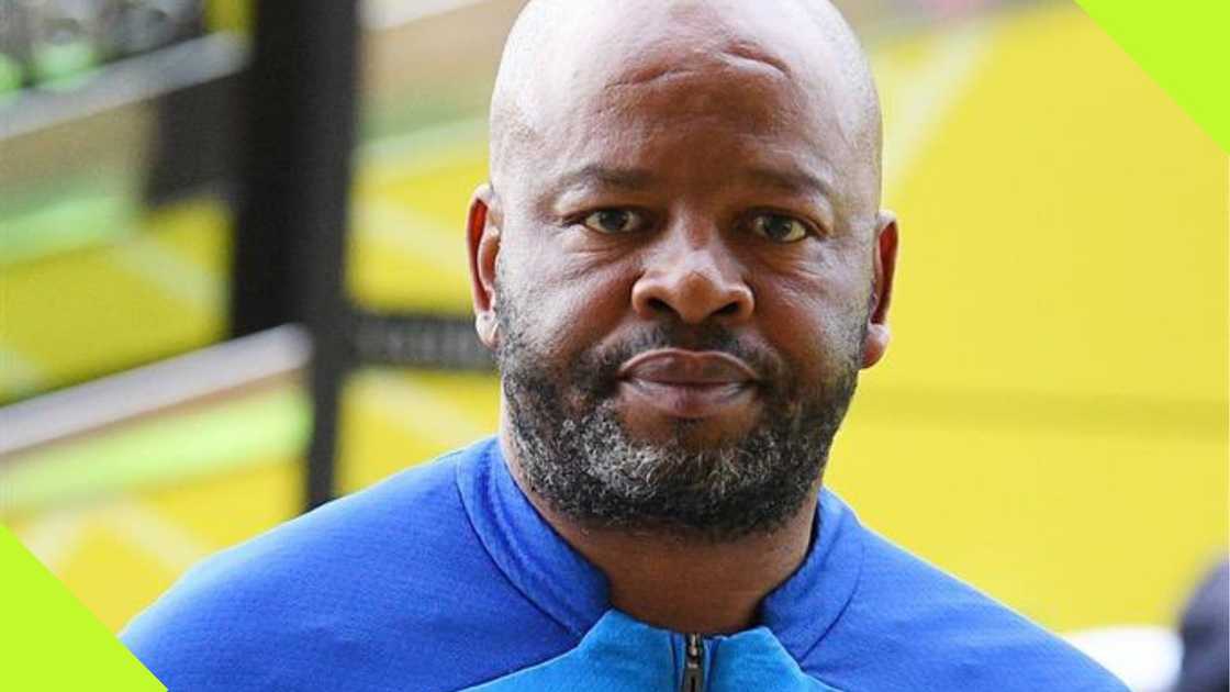 Manqoba Mngqithi speaks on Mamelodi Sundowns' loss against Stellenbosch FC in the MTN8 semi-final on Sunday, September 1, 2024. Photo: @iDiskiTimes. Manqoba Mngqithi speaks on Mamelodi Sundowns' loss against Stellenbosch FC in the MTN8 semi-final on Sunday, September 1, 2024. Photo: @iDiskiTimes.