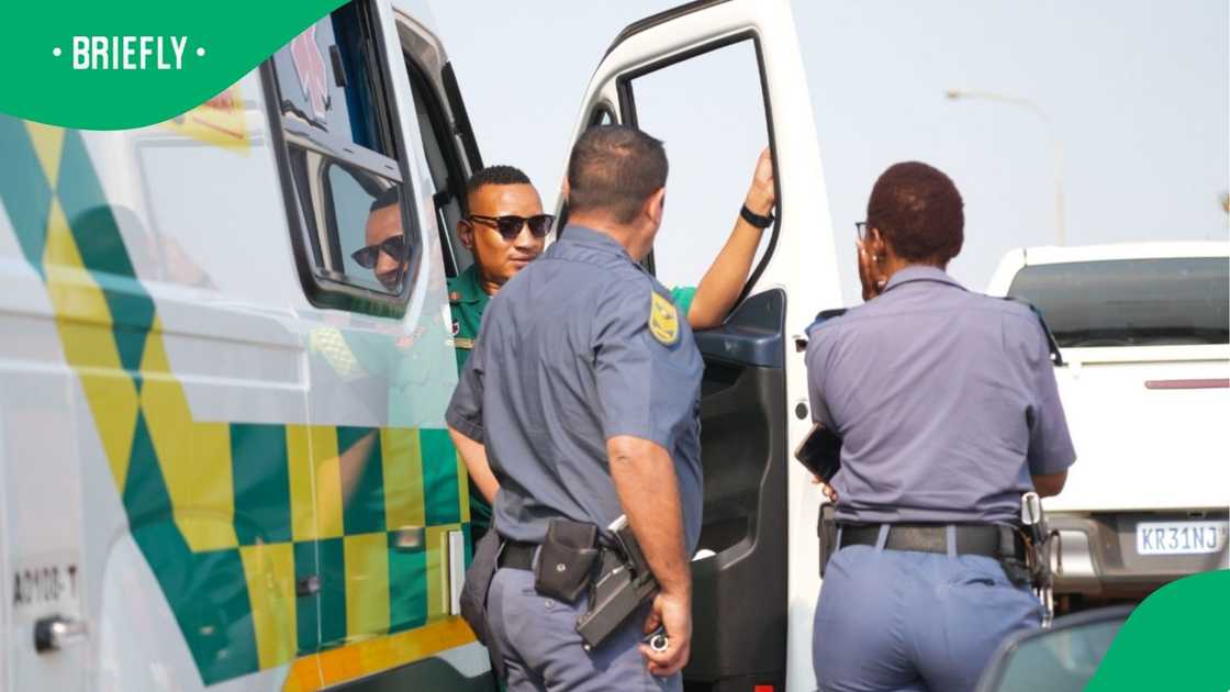 Emergency medical services were on scene as the situation unfolded