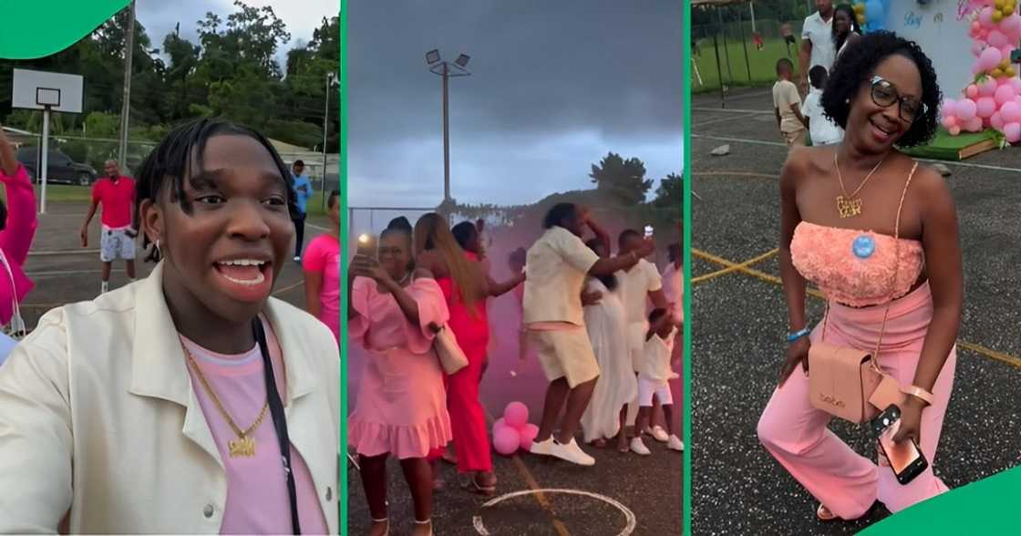 Family shows up for daughter's gender reveal Family shows up for daughter's gender reveal
