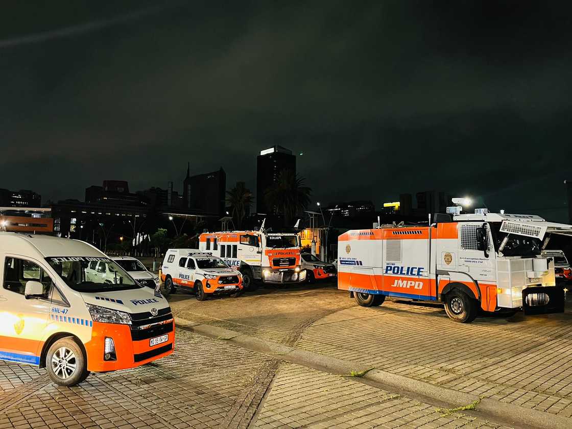 The Johannesburg Metro Police Department was part of the raid of the Zambesi Building