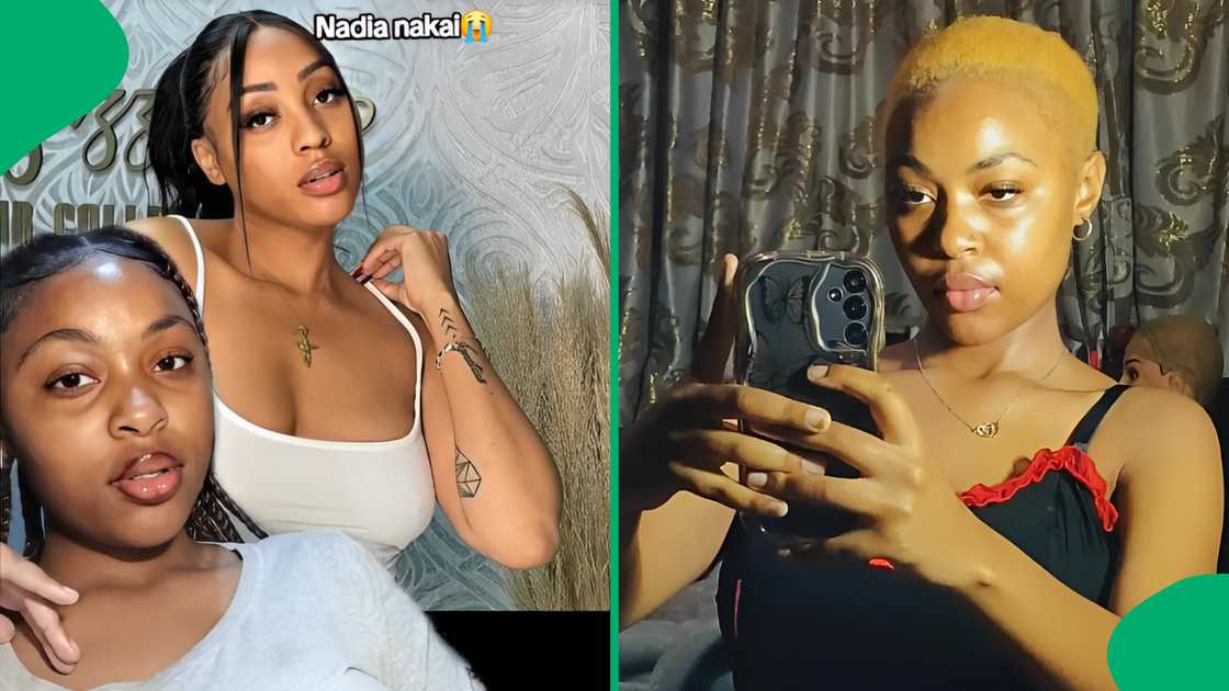 A TikTokker couldn't believe that she looked like Nadia Nakia and Linda Mtobe from Isibaya. A TikTokker couldn't believe that she looked like Nadia Nakia and Linda Mtobe from Isibaya.