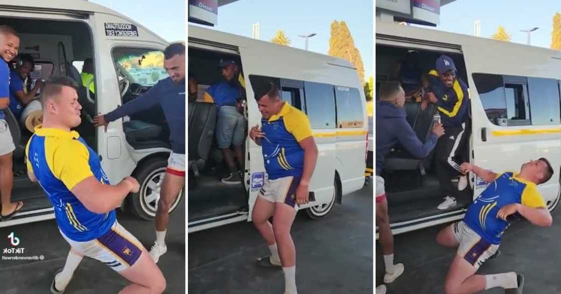 A mlungu rugby player showed off his dance moves A mlungu rugby player showed off his dance moves