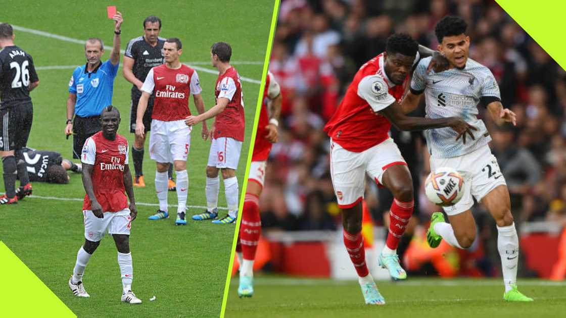 Thomas Partey and Emmanuel Frimpong feature for Arsenal against Liverpool. Thomas Partey and Emmanuel Frimpong feature for Arsenal against Liverpool.