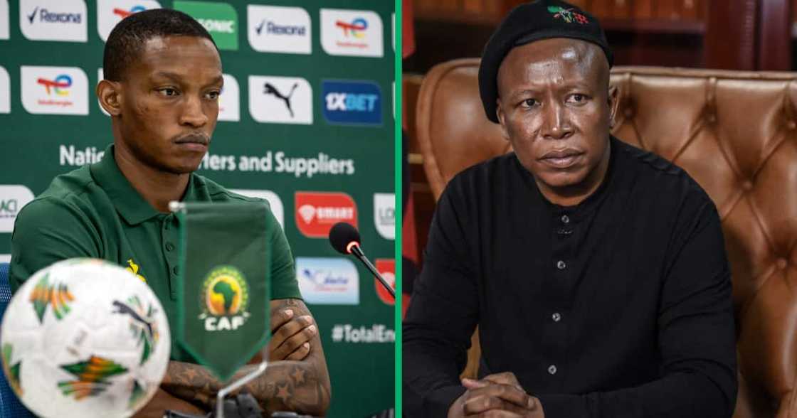 Bafana Bafana player Grant Kekana showed love to Julius Malema Bafana Bafana player Grant Kekana showed love to Julius Malema