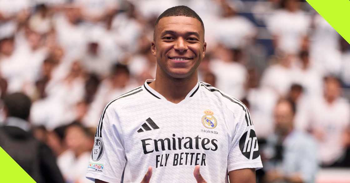 Kylian Mbappe's Real Madrid's presentation. Kylian Mbappe's Real Madrid's presentation.