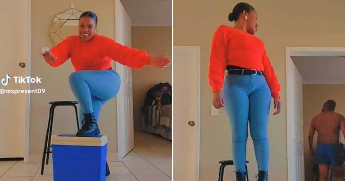 Woman tries to make TikTok but her bae was in the way Woman tries to make TikTok but her bae was in the way