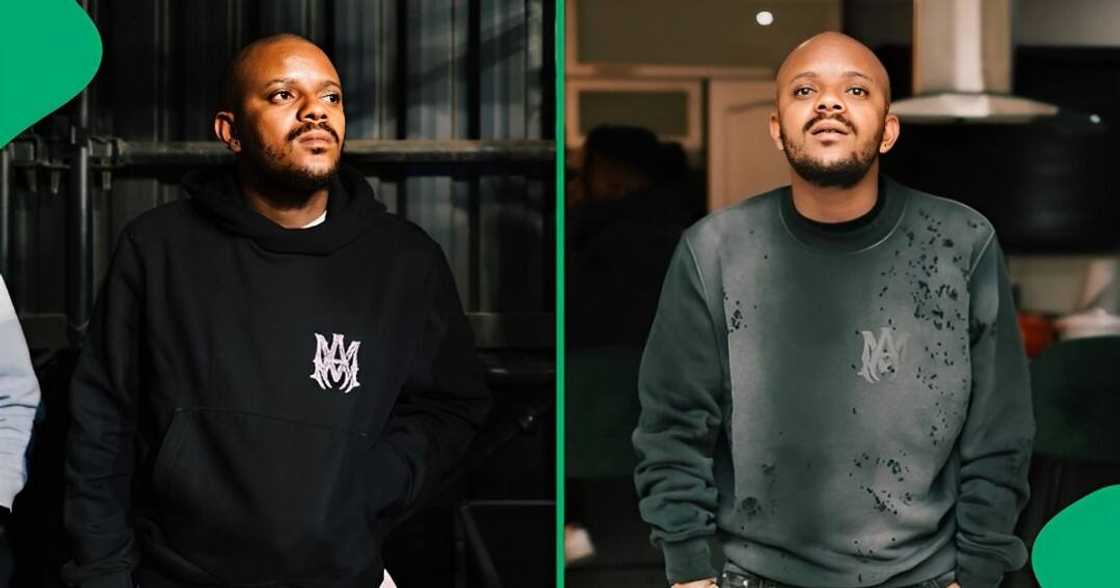 Kabza De Small showed off his Dior backpack Kabza De Small showed off his Dior backpack