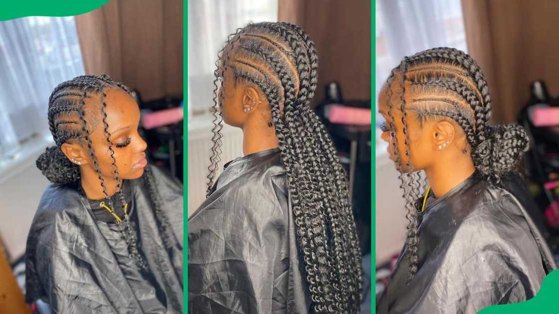 Stitch braids with heart Stitch braids with heart