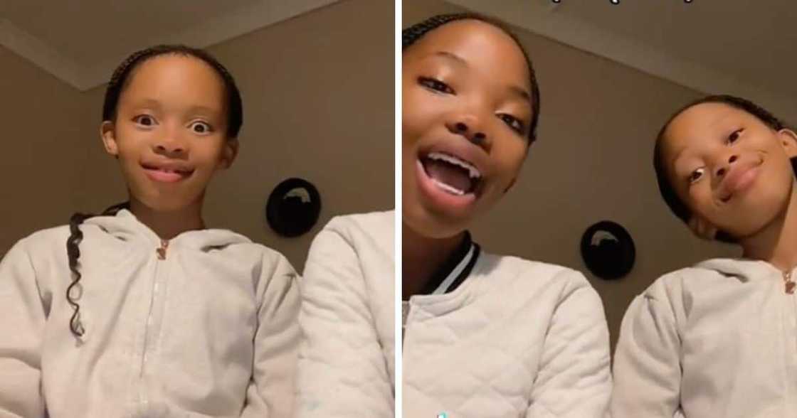 Sisters trend for cute prank. Sisters trend for cute prank.