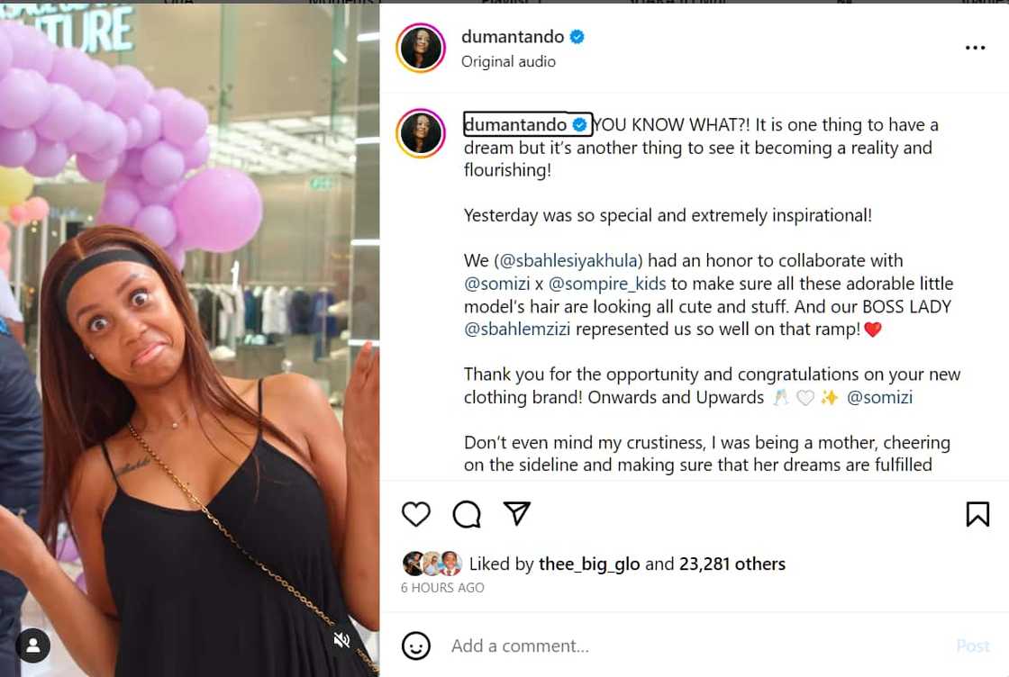 Ntando Duma Announced that Sbahle Mzizi is the brand ambassador for Sompire Kids. Ntando Duma Announced that Sbahle Mzizi is the brand ambassador for Sompire Kids.
