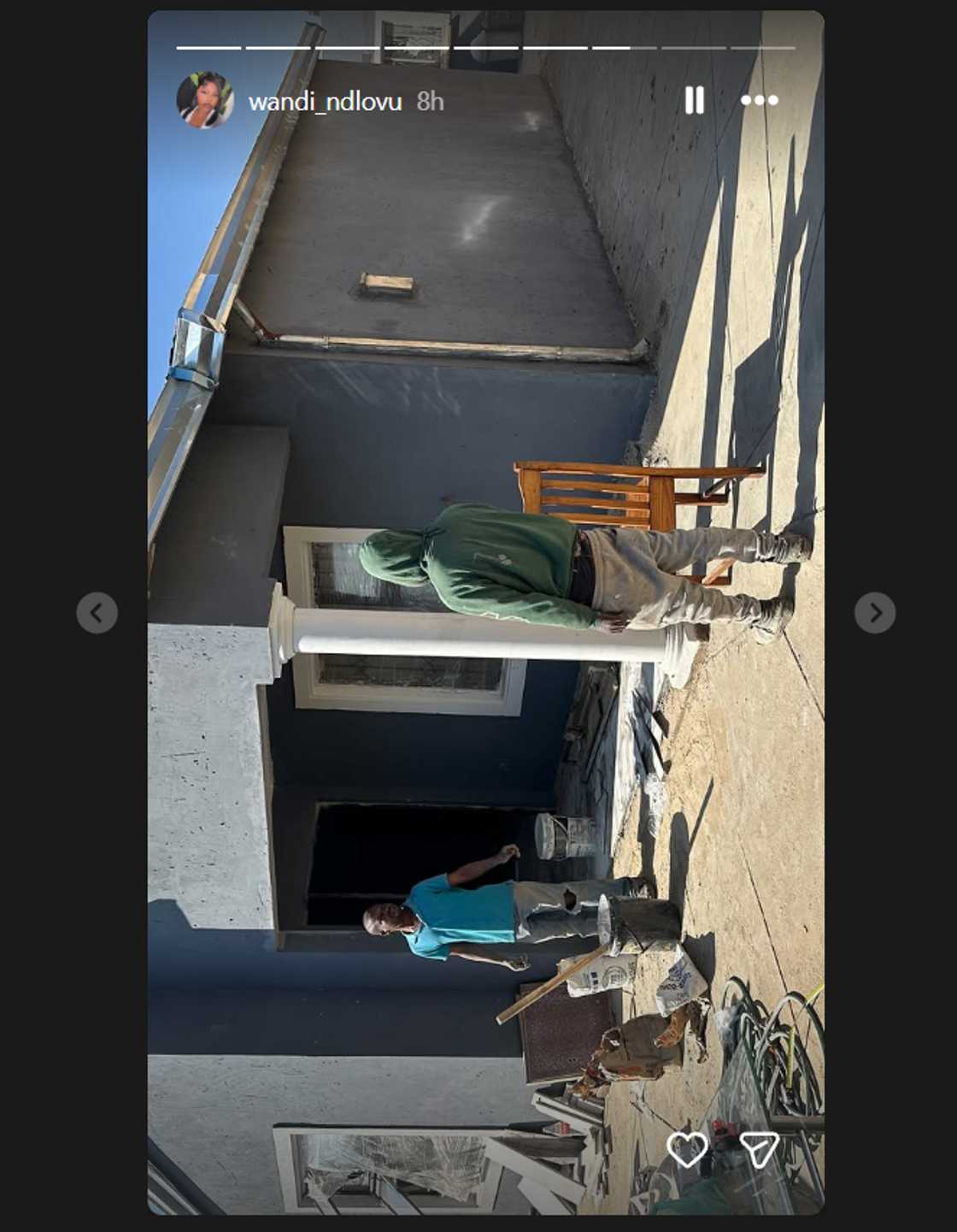 Wandi Ndlvu is renovating her home. Wandi Ndlvu is renovating her home.