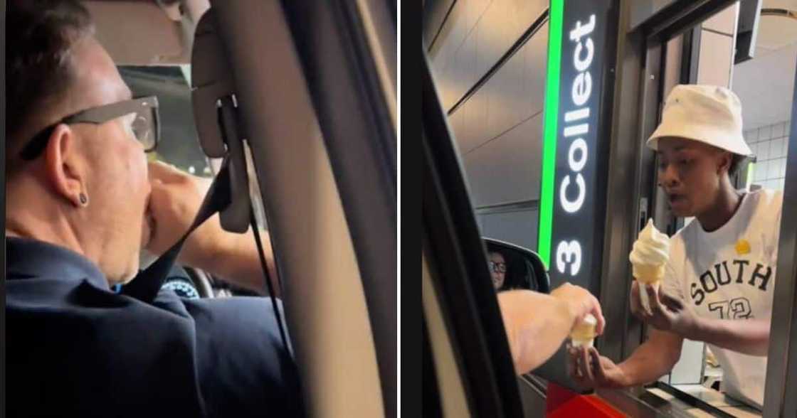 Man shares a video of him pranking a fast food worker. Man shares a video of him pranking a fast food worker.