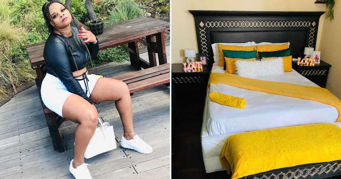 The Gauteng woman shared snaps of her bedroom The Gauteng woman shared snaps of her bedroom