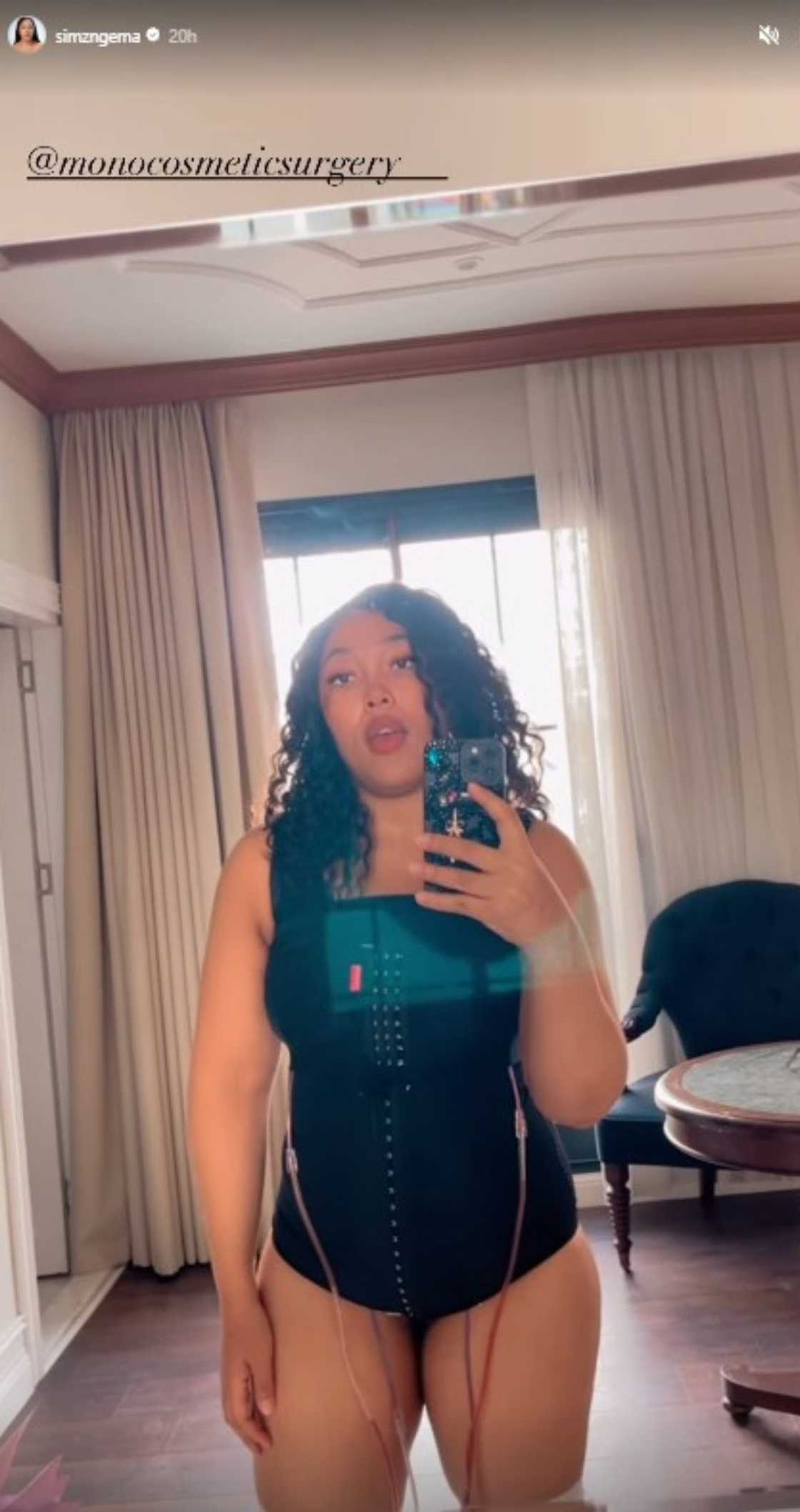 Simz Ngema showed her cosmetic surgery recovery in Turkey Simz Ngema showed her cosmetic surgery recovery in Turkey