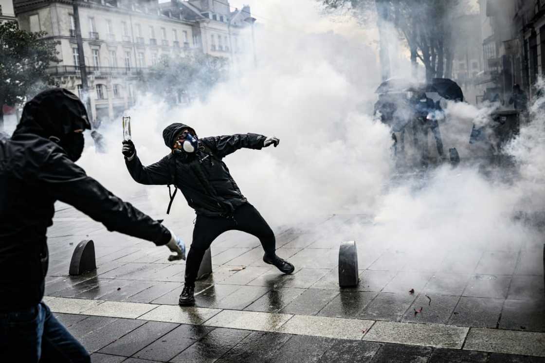 Some demonstrations have turned violent since Macron's government forced the bill through parliament without a vote Some demonstrations have turned violent since Macron's government forced the bill through parliament without a vote