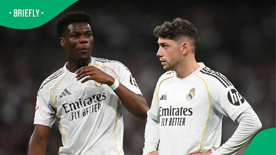 Federico Valverde and Aurélien Tchouameni in bust up