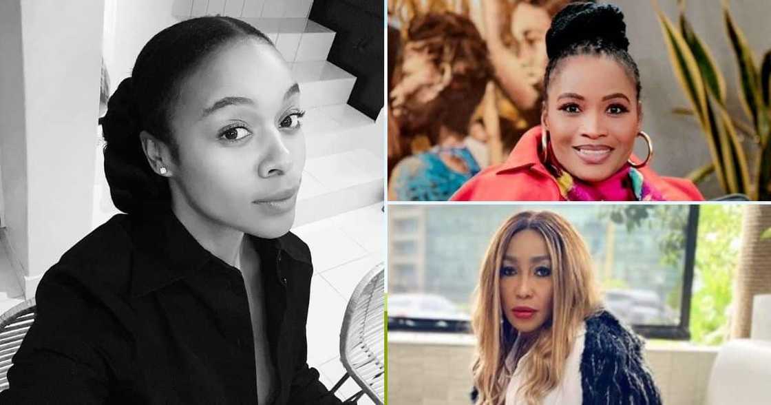 Nomzamo Mbatha, Ayanda Borotho and Mampho Brescia were part of the cast of Isibaya Nomzamo Mbatha, Ayanda Borotho and Mampho Brescia were part of the cast of Isibaya