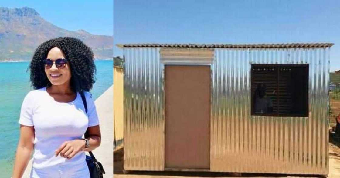 Halala: Woman thanks God as she proudly completes her own home Halala: Woman thanks God as she proudly completes her own home