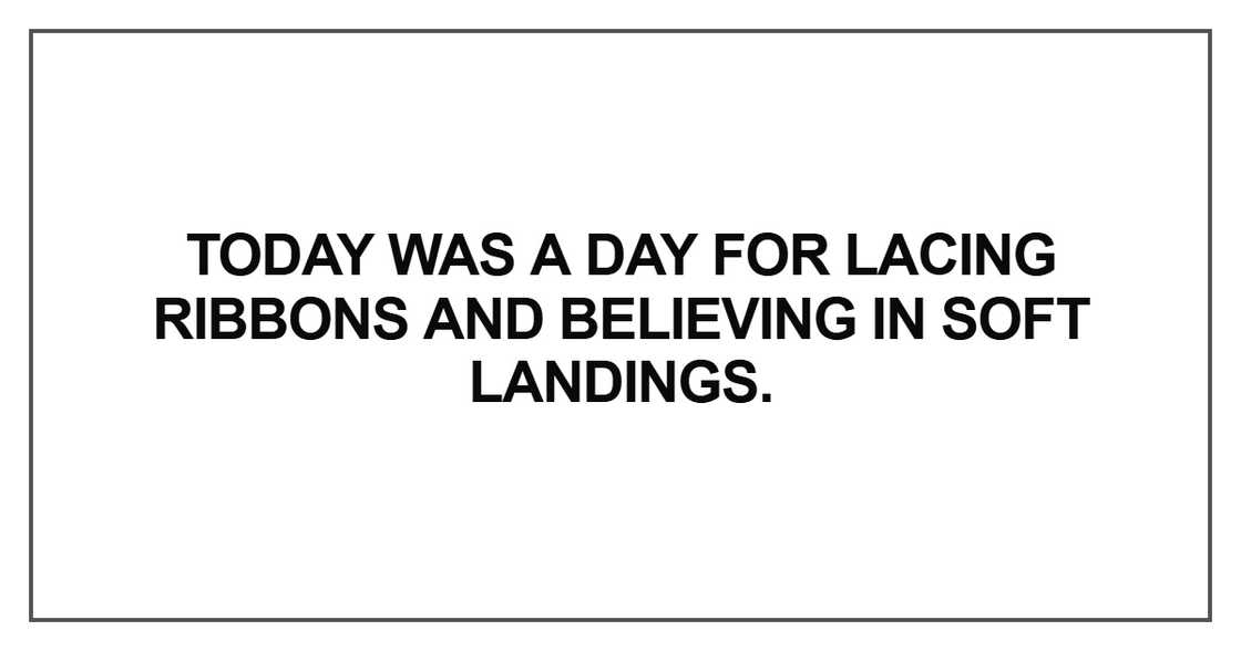 Today was a day for lacing ribbons and believing Today was a day for lacing ribbons and believing