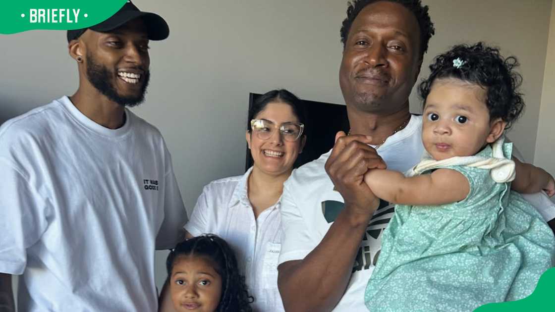 Kirk Frost with his son, Christopher, and his grandchildren