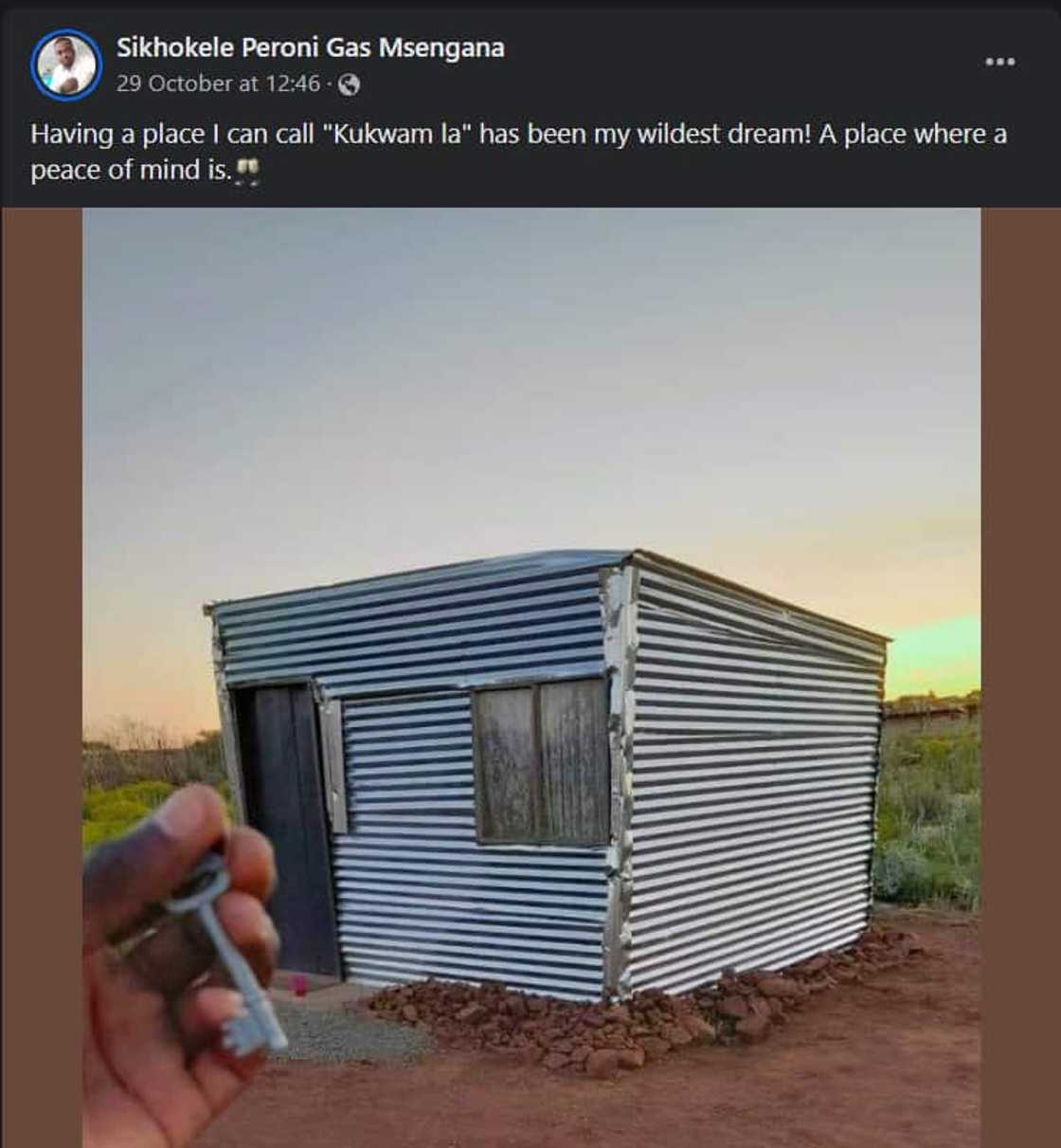 Man shows off shack home Man shows off shack home