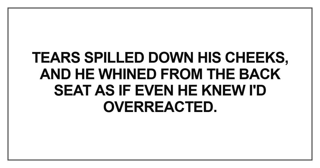 Tears spilled down his cheeks