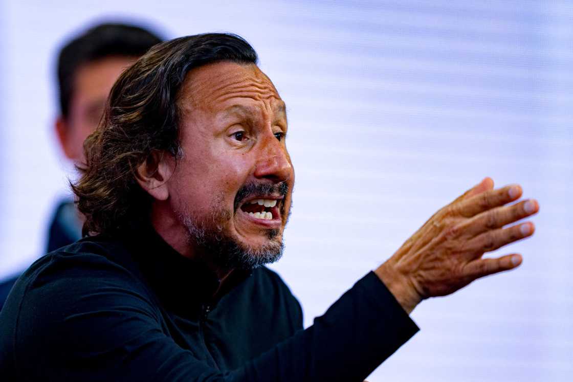 Father and coach Jorge Fernandez Father and coach Jorge Fernandez