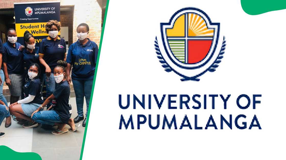 University of Mpumalanga health students and the institution's logo University of Mpumalanga health students and the institution's logo