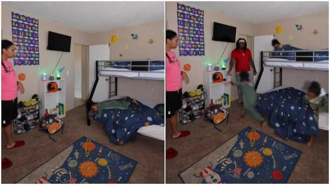 The kids were murmuring against their mummy. The kids were murmuring against their mummy.
