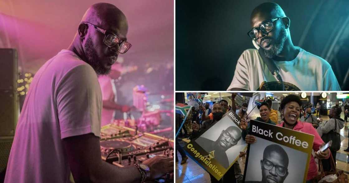 DJ Black Coffee on the DJ deck DJ Black Coffee on the DJ deck
