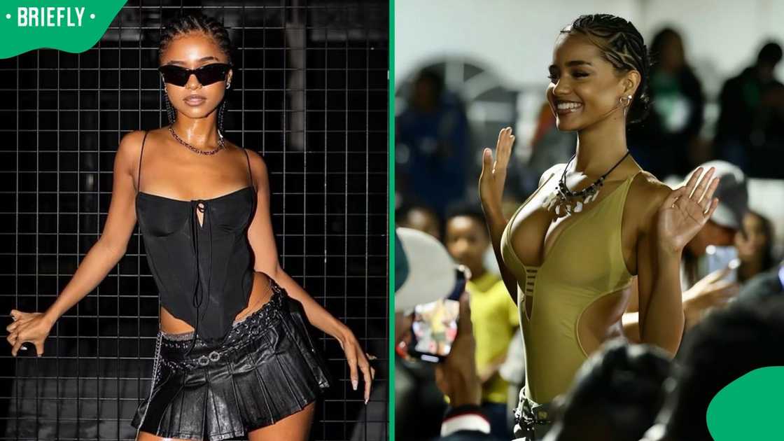 Tyla appearing at different events.