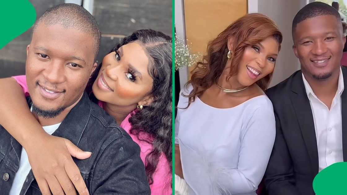 A couple showed off their stunning Home Affairs wedding, leaving SA intrigued. A couple showed off their stunning Home Affairs wedding, leaving SA intrigued.