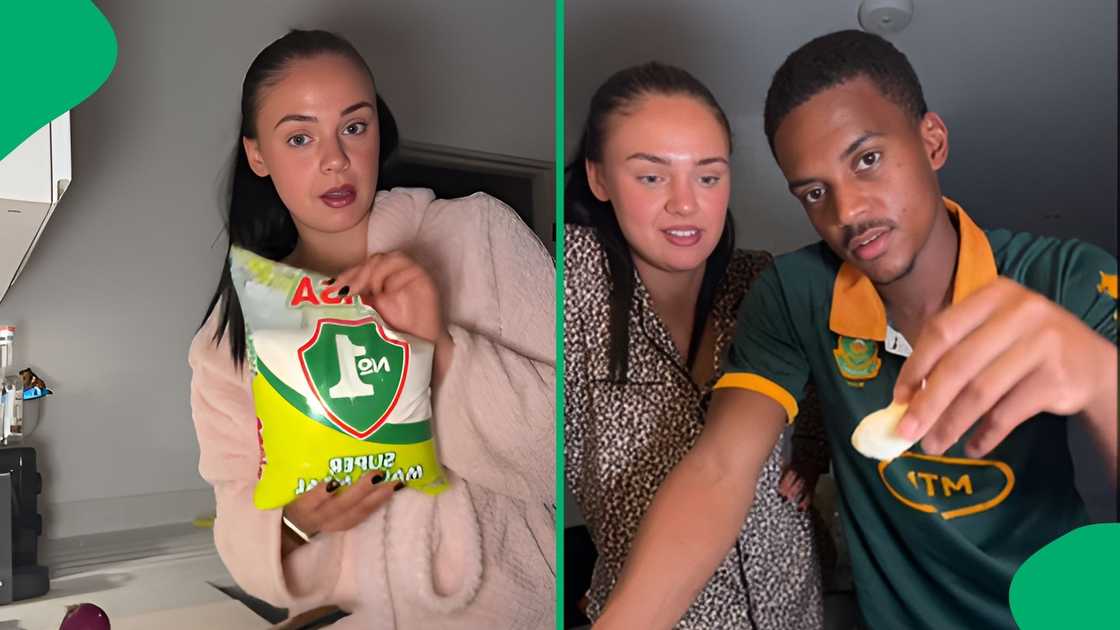 The husband gave his wife full approval after tasting her traditional meal of pap and boerewors