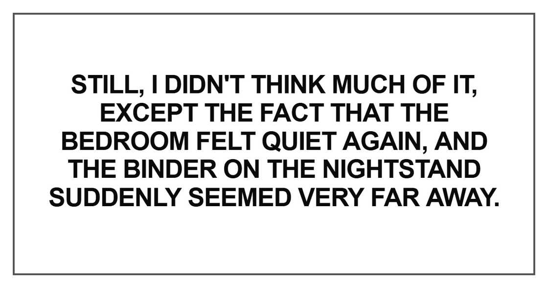 I didn't think much of it