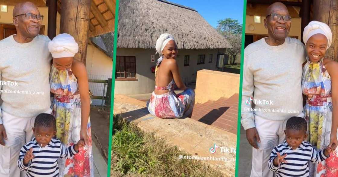 Young lady posts TikTok video with Jacob Zuma Young lady posts TikTok video with Jacob Zuma