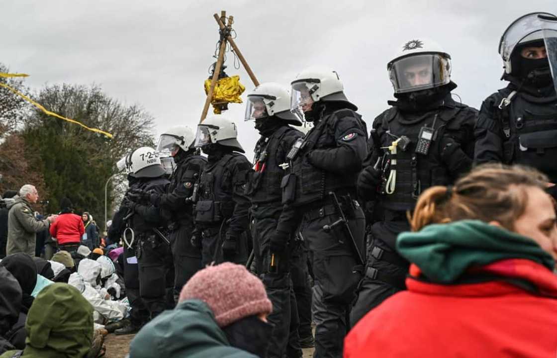To clear the protest camp police must overcome walls of barricades, chicanes and trenches dug by the activists To clear the protest camp police must overcome walls of barricades, chicanes and trenches dug by the activists