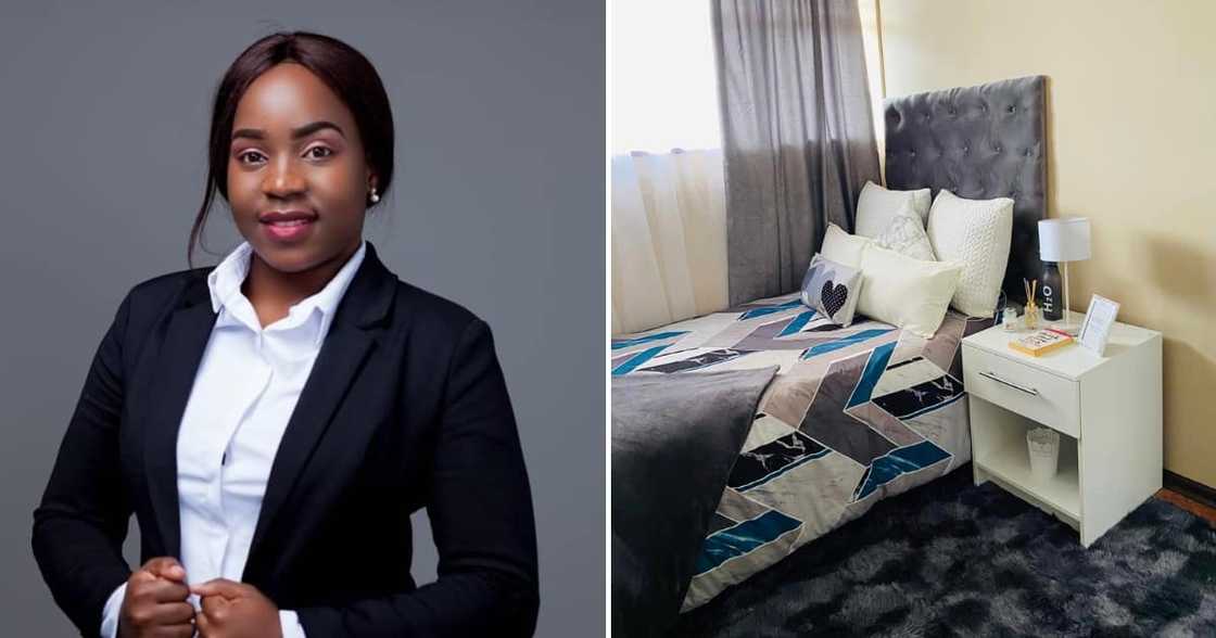 Tariro Mary Tingini has a pretty grey bedroom Tariro Mary Tingini has a pretty grey bedroom