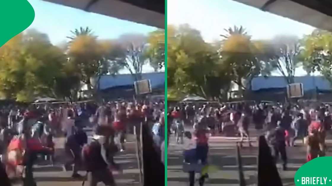 The visual captured the disruptions at a school and left Mzansi worried