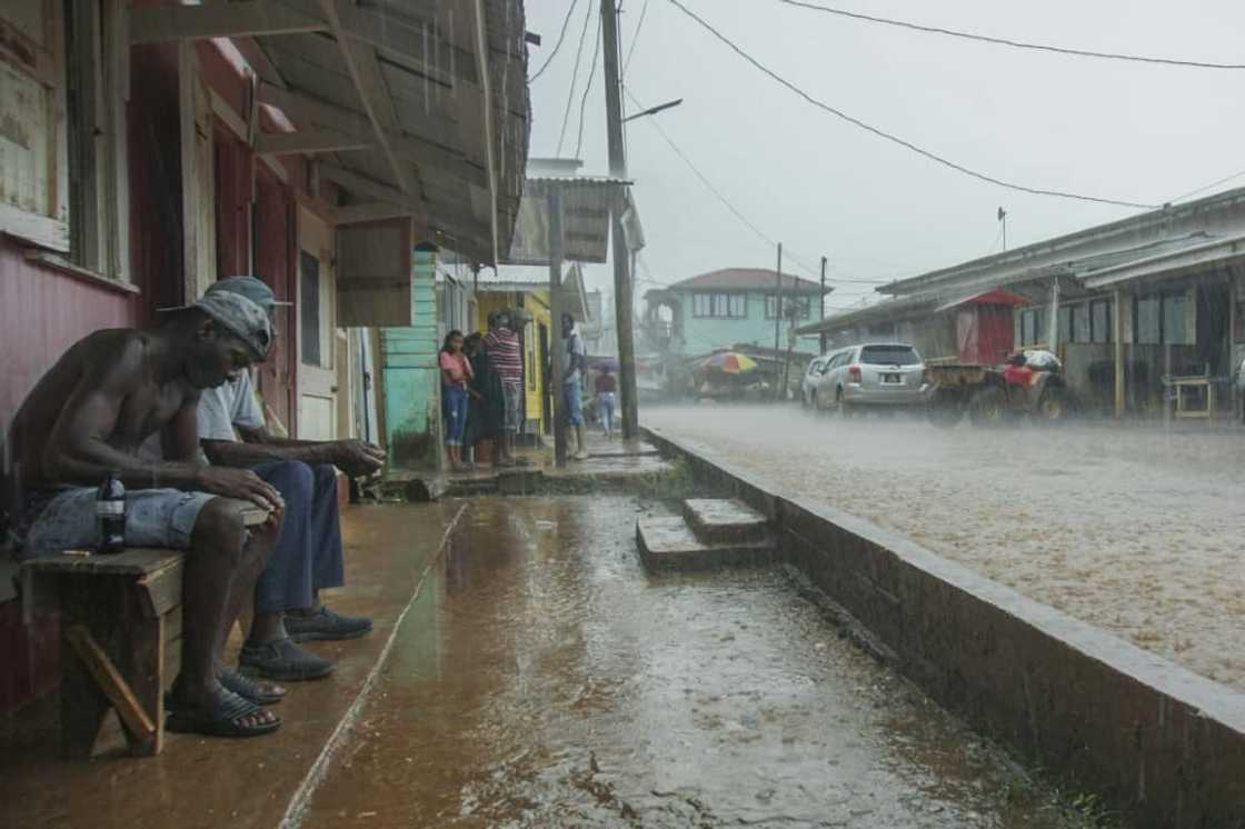 Though they have historically emitted little, Suriname and Guyana are both deeply affected by global warming -- in the crosshairs of worsening tropical storms and of flooding from rising sea levels Though they have historically emitted little, Suriname and Guyana are both deeply affected by global warming -- in the crosshairs of worsening tropical storms and of flooding from rising sea levels