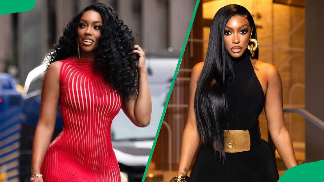 Porsha Williams in red and black clothes Porsha Williams in red and black clothes