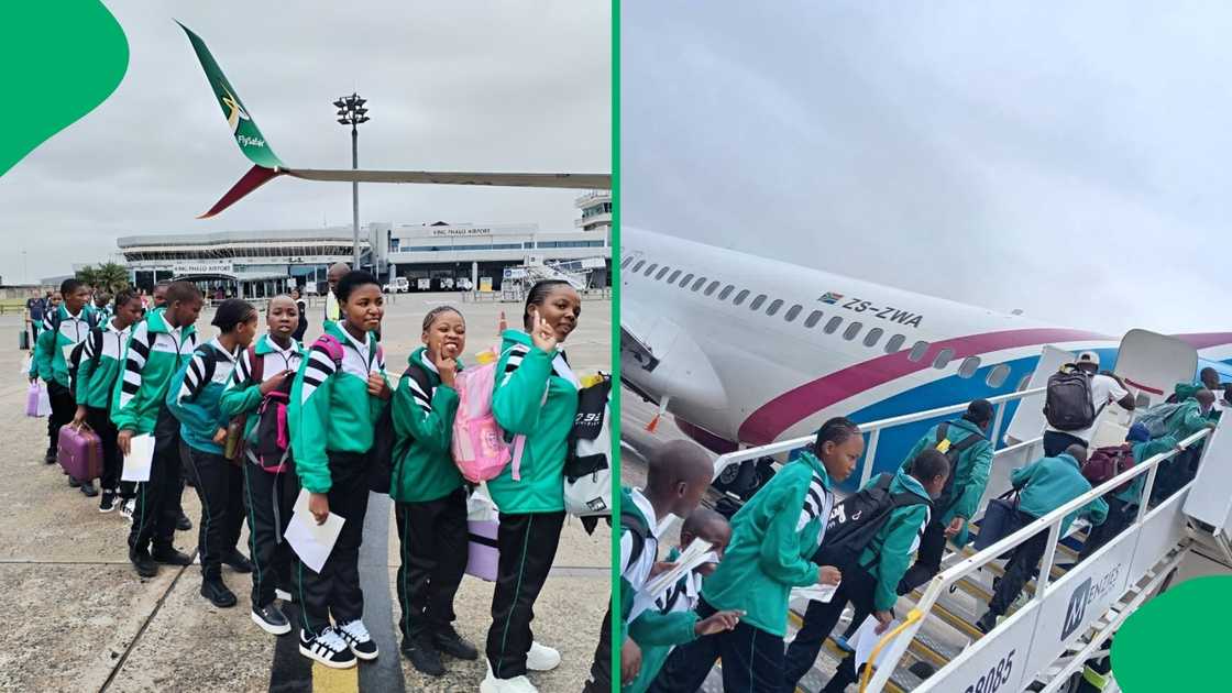 The school became the first in the Chris Hani District to fly such a large group of pupils for a tour