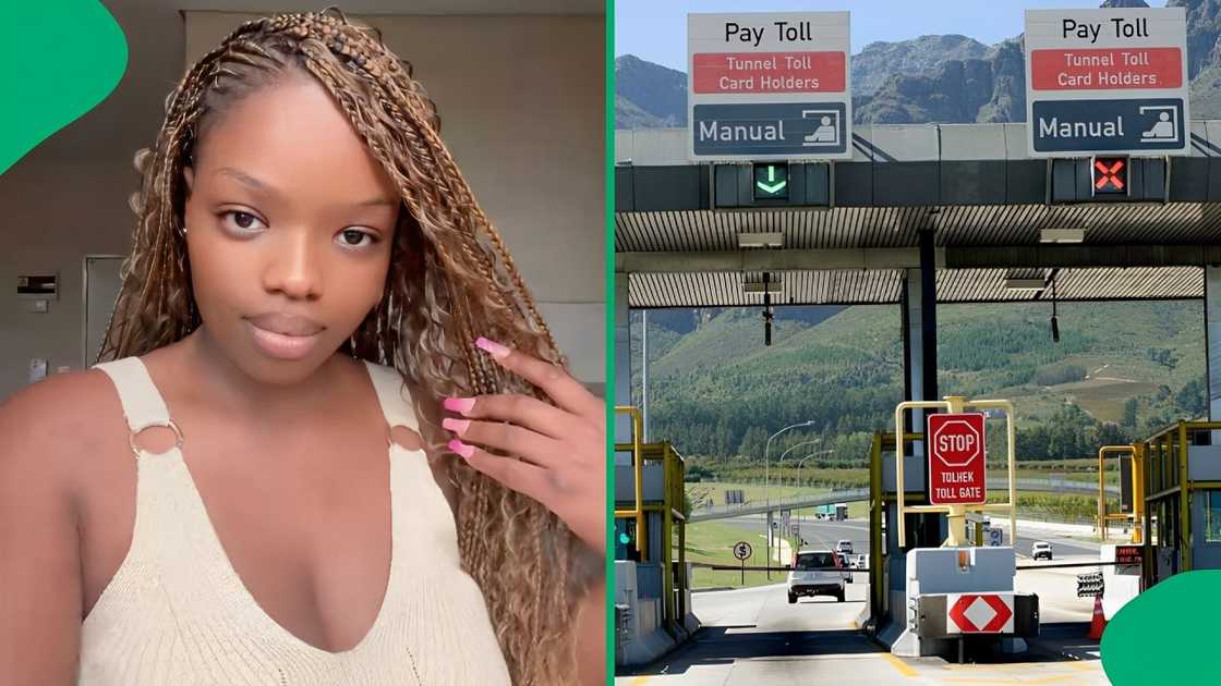 A South African woman posted visuals from a toll gate A South African woman posted visuals from a toll gate