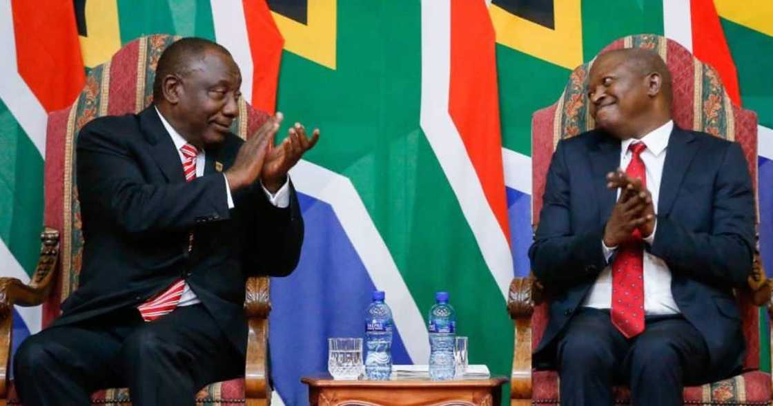 President Cyril Ramaphosa toasted Deputy President David Mabuza President Cyril Ramaphosa toasted Deputy President David Mabuza