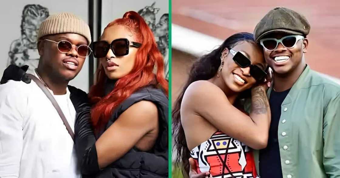 DJ Zinhle and Murdah Bongz do a TikTok challenge.