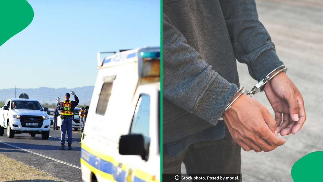 SAPS arrested a motorist who attempted to run away at a roadblock. SAPS arrested a motorist who attempted to run away at a roadblock.
