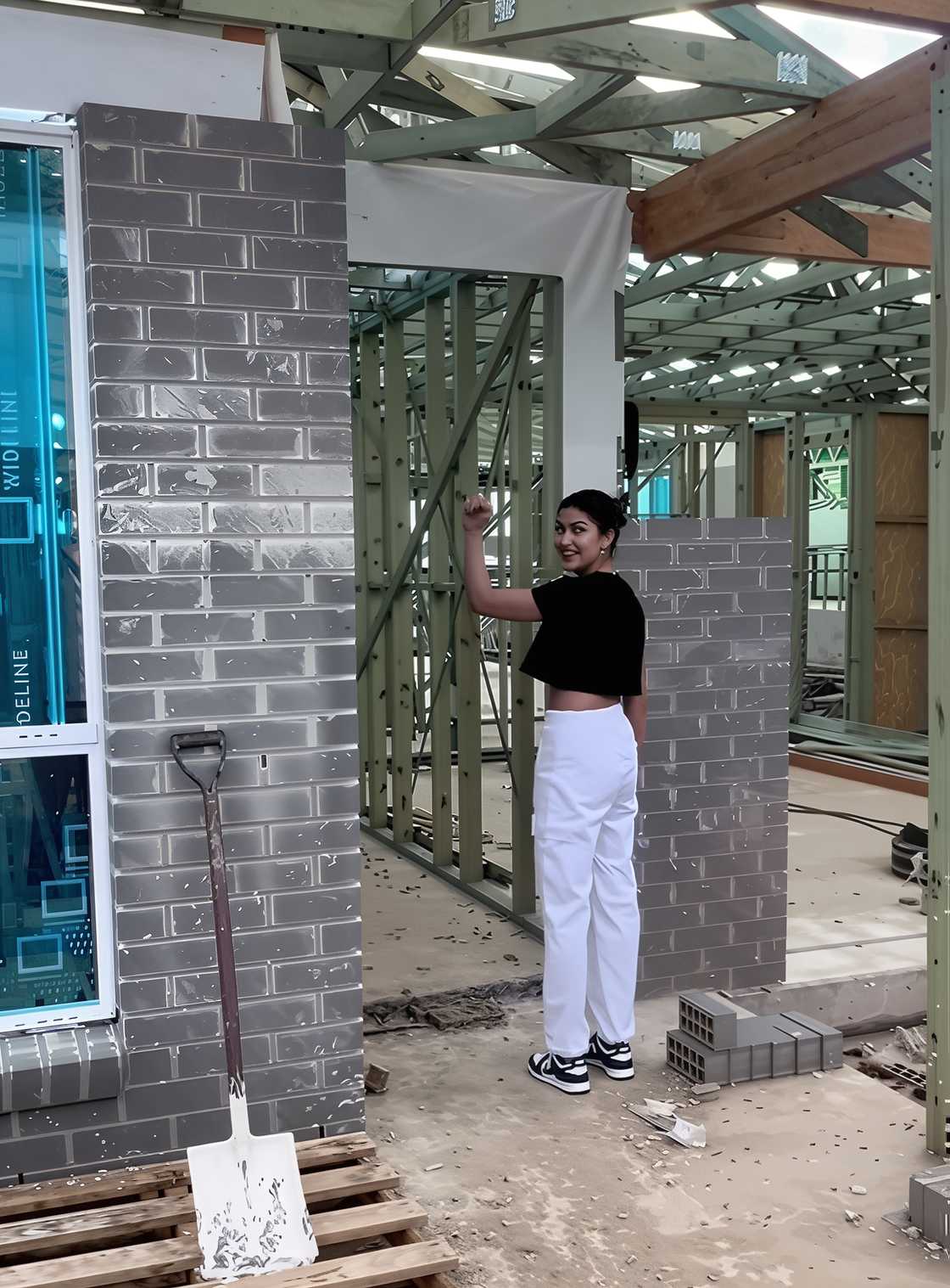 A lady unveiled her inspiring journey to building her brand-new house.