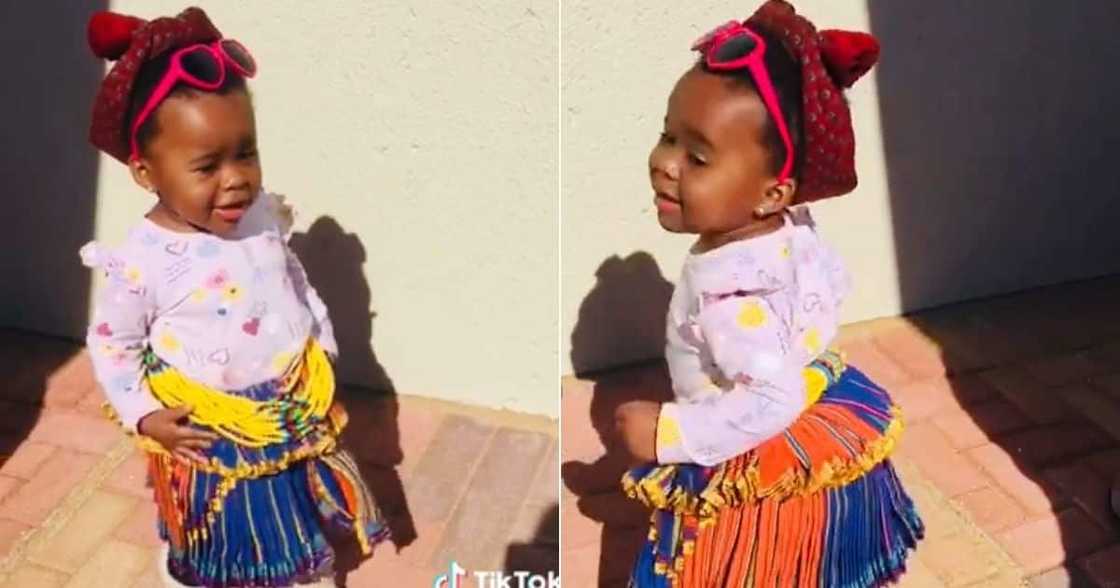 Tsong toddler wears xibelani and dances Tsong toddler wears xibelani and dances