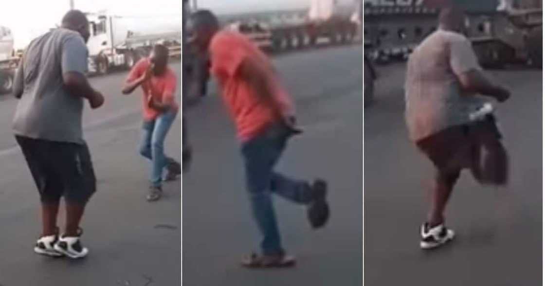 Video of 2, Men Dancing, Road, Bring, Vibe to Mzansi